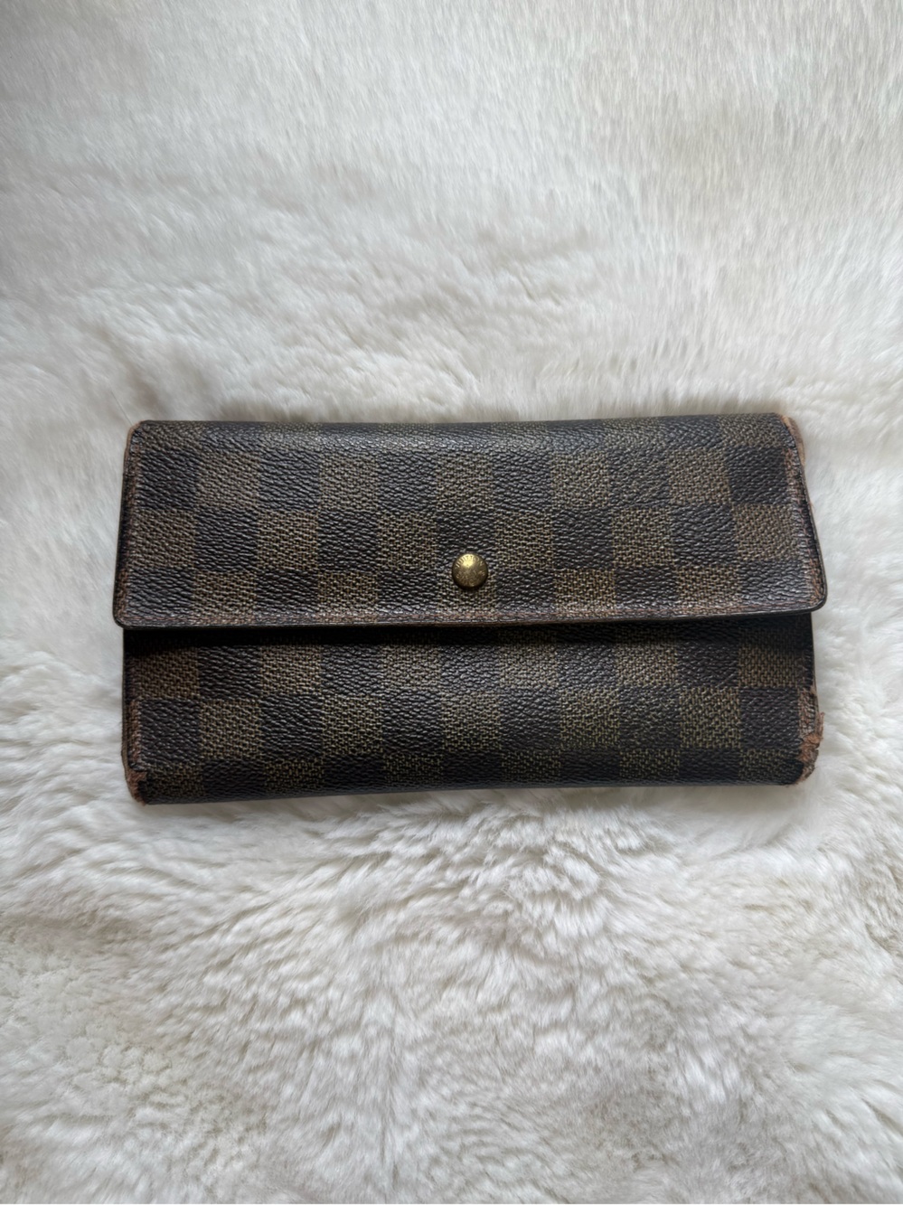 Louis Vuitton Damier Ebene Sarah Long Wallet